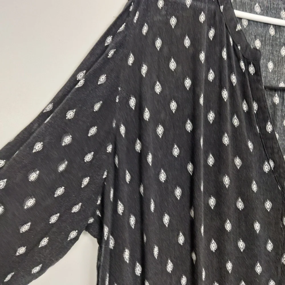 Old Navy Women's XXL Tall Tunic Shirt Black Geometric Print - Picture 4 of 8